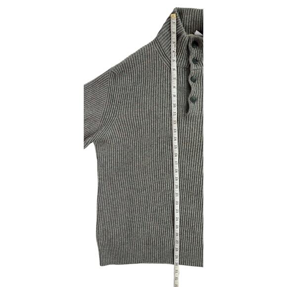 1-27 ERMENEGILDO ZENGA Men's Sweater Henley Gray 100% Cashmere XXL/56 - Picture 14 of 15